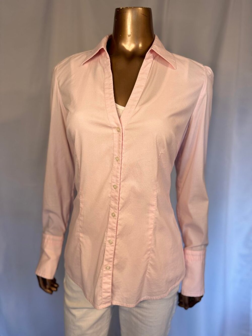 Express Design Studios Pink Tailored Button Down Top